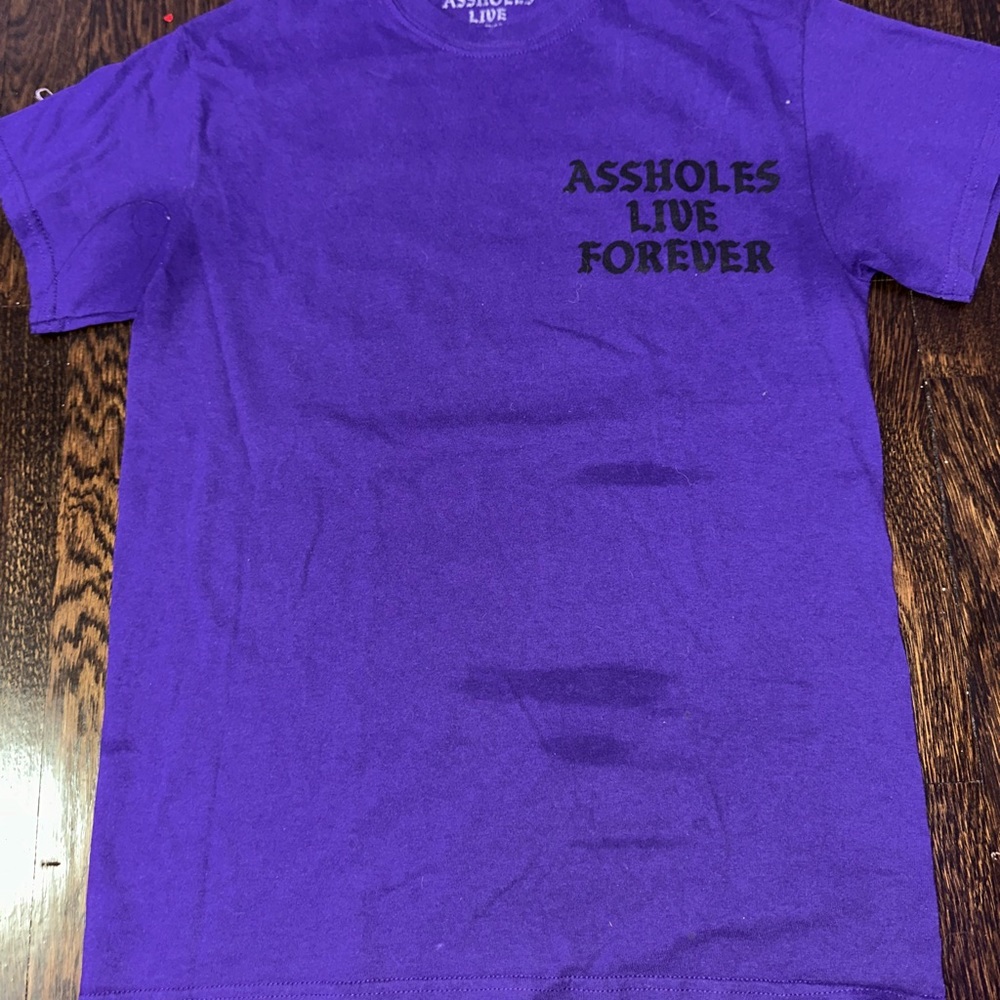 Purple a**hole live forever small shirt